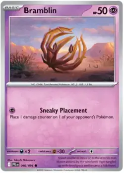 Pokemon Bramblin 46 / 94 SV: Phantasmal Flames - Reverse Holo - Image 1