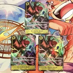 One Piece Cards Eustass Kid Parallel & Cosplay 3-Card Set - Image 1