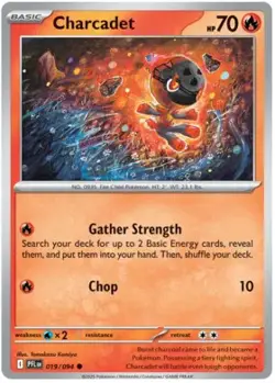Pokemon Charcadet 19 / 94 SV: Phantasmal Flames - Reverse Holo - Image 1
