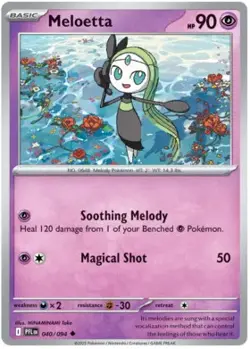 Pokemon Meloetta 40 / 94 SV: Phantasmal Flames - Reverse Holo - Image 1