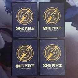 One Piece Cards God's Fist R Parallel 4-Card Lot - Image 2