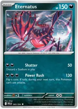Pokemon Eternatus 69 / 94 SV: Phantasmal Flames - Reverse Holo - Image 1
