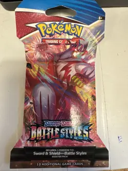2021 Pokemon Sword & Shield BATTLE STYLES Hanger Booster Pack Factory Sealed New 820650809170 - Image 1