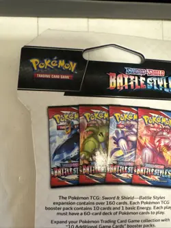 2021 Pokemon Sword & Shield BATTLE STYLES Hanger Booster Pack Factory Sealed New 820650809170 - Image 3