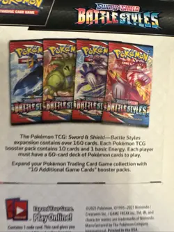 2021 Pokemon Sword & Shield BATTLE STYLES Hanger Booster Pack Factory Sealed New 820650809170 - Image 5