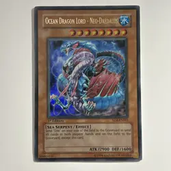 | Yugioh Ocean Dragon Lord - Neo-Daedalus SD4-EN001 1st Edition Ultra Rare DMG | - Image 1
