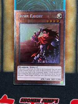 Yugioh Dawn Knight NKRT-EN016 Platinum Rare Limited Edition LP - Image 1