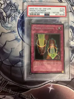 Yugioh Magic Cylinder LON-104 PSA 9 1st Secret Rare - Image 4