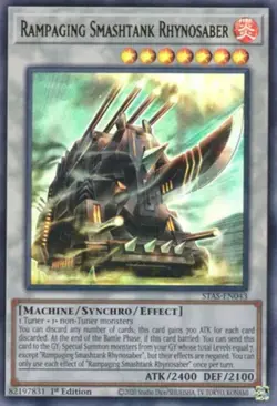 Rampaging Smashtank Rhynosaber - STAS-EN043 - Ultra Rare - 1st Edition - Near Mi - Image 1