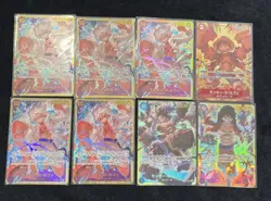One Piece Cards Luffy Parallel 8-Card Bulk Lot SEC SR - Image 1