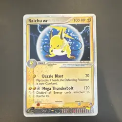 Pokemon Raichu EX 98/100 Sandstorm Ultra Rare Holo 100 HP Stage 1 Card - Image 1