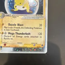 Pokemon Raichu EX 98/100 Sandstorm Ultra Rare Holo 100 HP Stage 1 Card - Image 3