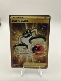 Energy Switch 212/195 Secret Pokemon Card Swsh12: Silver Tempest Holo NM - Image 1