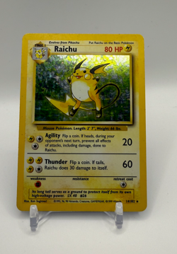 Raichu Holo Rare 14/102 - Base Set 1999 WOTC Pokemon Card - Image 1
