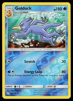 Golduck 41/236 Reverse Holo Uncommon Cosmic Eclipse Pokemon Card - Image 1