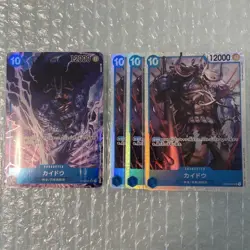 One Piece Card Game Kaido SR Parallel 4-Card Lot - Image 1