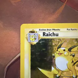 Pokemon TCG Raichu Base Set Holo Unlimited Rare Card 14/102 LP - Image 4