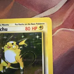 Pokemon TCG Raichu Base Set Holo Unlimited Rare Card 14/102 LP - Image 5