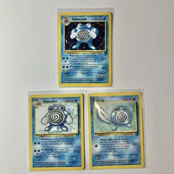 Poliwrath 15/130 Base Set 2 Holo Rare MP - 3 Card Set - WoTC Vintage 2000 - Image 1