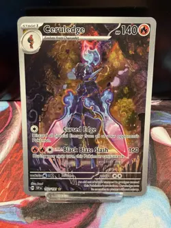 Pokemon TCG Ceruledge Illustration Rare Holo Card Sv08: Surging Sparks 197/191 - Image 1