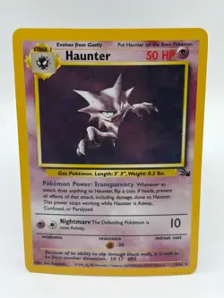 Vintage Pokemon Fossil Haunter Holo Rare 6/62 - Image 1