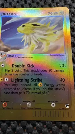 Pokemon Jolteon Holo Rare 6/100 2003 Sandstorm E-Reader 💫 - Image 2