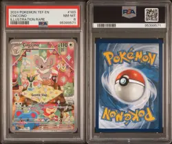 2024 Pokemon TEF en Cinccino Illustration Rare #183 PSA 8 - Image 3