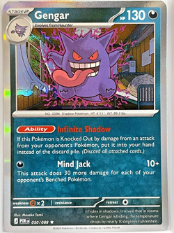 Pokemon TCG Gengar 050/088 Perfect Order ME: POR Holo Rare NM - Image 1