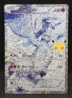 Reshiram 113/114 Celebrations: Classic Collection Holo 2021 Pokemon - Image 1