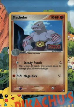 Pokemon TCG Machoke 33/108 Power Keepers Reverse Holo Stamped LP - Image 1