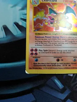 SHADOWLESS Charizard Base Set Holo 4/102 DAMAGED Pokemon - Image 5