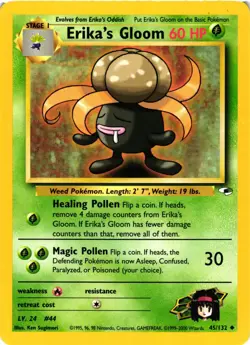 Pokemon TCG Erika's Gloom Gym Heroes 45/132 Regular Unlimited Uncommon VLP - Image 1