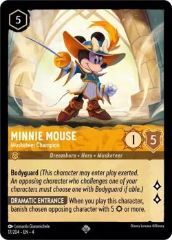 Disney Lorcana TCG Ursula's Return Minnie Mouse - Musketeer Champion 17/204 FOIL - Image 1