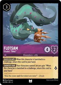 Disney Lorcana TCG - Ursula's Return - Flotsam - Ursula's "Baby" - 43/204 - Image 1