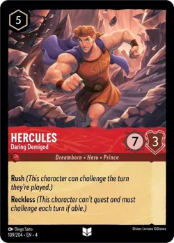 Disney Lorcana TCG - Ursula's Return - Hercules - Daring Demigod - 109/204 - Image 1