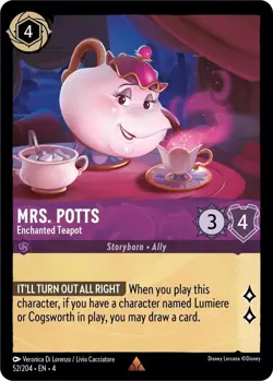 Disney Lorcana TCG - Ursula's Return - Mrs. Potts - Enchanted Teapot - 52/204 - Image 1