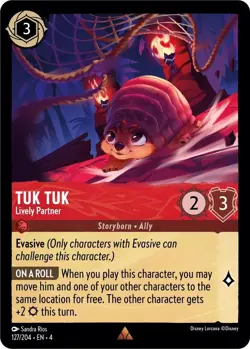 Disney Lorcana TCG - Ursula's Return - Tuk Tuk - Lively Partner - 127/204 - Image 1