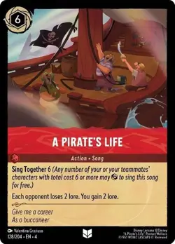 Disney Lorcana TCG - Ursula's Return - A Pirate's Life - 128/204 - Image 1