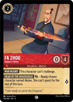 Disney Lorcana TCG - Ursula's Return - Fa Zhou - Mulan's Father - 105/204 - Image 1