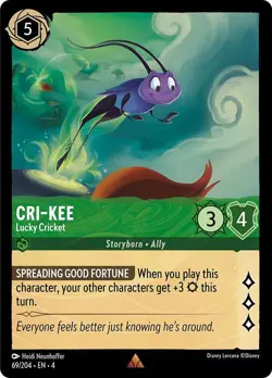Disney Lorcana TCG - Ursula's Return - Cri-Kee - Lucky Cricket - 69/204 - Image 1