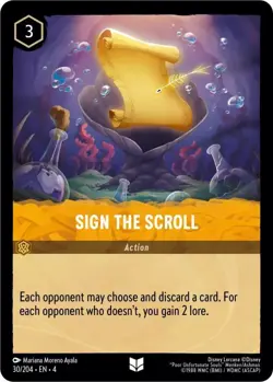 Disney Lorcana TCG - Ursula's Return - Sign the Scroll - 30/204 - Image 1