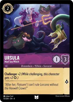 Disney Lorcana TCG - Ursula’s Return - Ursula - Mad Sea Witch - 57/204 - Image 1