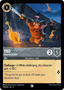 Disney Lorcana TCG - Ursula’s Return - Yao - Imperial Soldier - 194/204 - Image 1