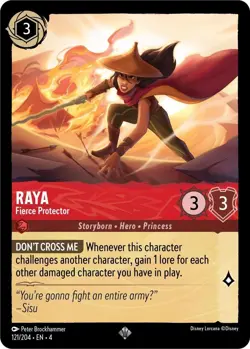 Disney Lorcana TCG - Ursula's Return - Raya - Fierce Protector - 121/204 - Image 1
