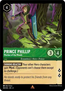 Disney Lorcana TCG - Ursula's Return Prince Phillip - Warden of the Woods 88/204 - Image 1