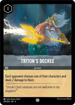 Disney Lorcana TCG - Ursula’s Return - Triton's Decree - 199/204 - Image 1