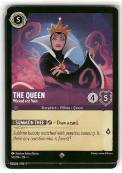 The Queen 56/204 Super Rare The First Chapter Lorcana Disney TCG - Image 1