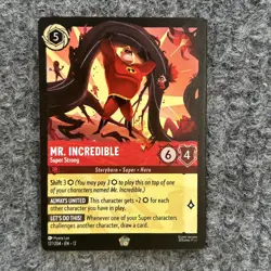 Disney Lorcana Wilds Unknown Mr. Incredible Super Strong 127/204 Legendary NM - Image 1