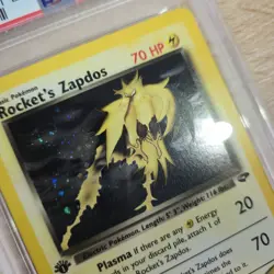 PSA 9 1st Edition Rocket's Zapdos 15/132 Gym Challenge Holo Rare Pokemon Card - Image 4