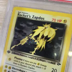 PSA 9 1st Edition Rocket's Zapdos 15/132 Gym Challenge Holo Rare Pokemon Card - Image 5